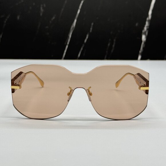 NEW FENDI GOLD PINK WOMEN SUNGLASSES FENDI FE40067U 30S